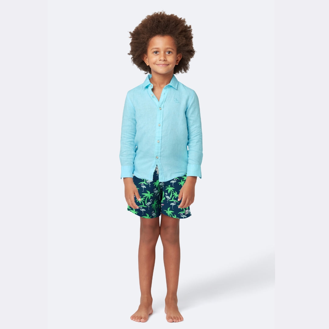 Navy & Green Tropics