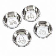 Truck Stainless Steel Kids Bowls — Set Of 4 Construction Truck Designs | Bpa-free, Dishwasher Safe |