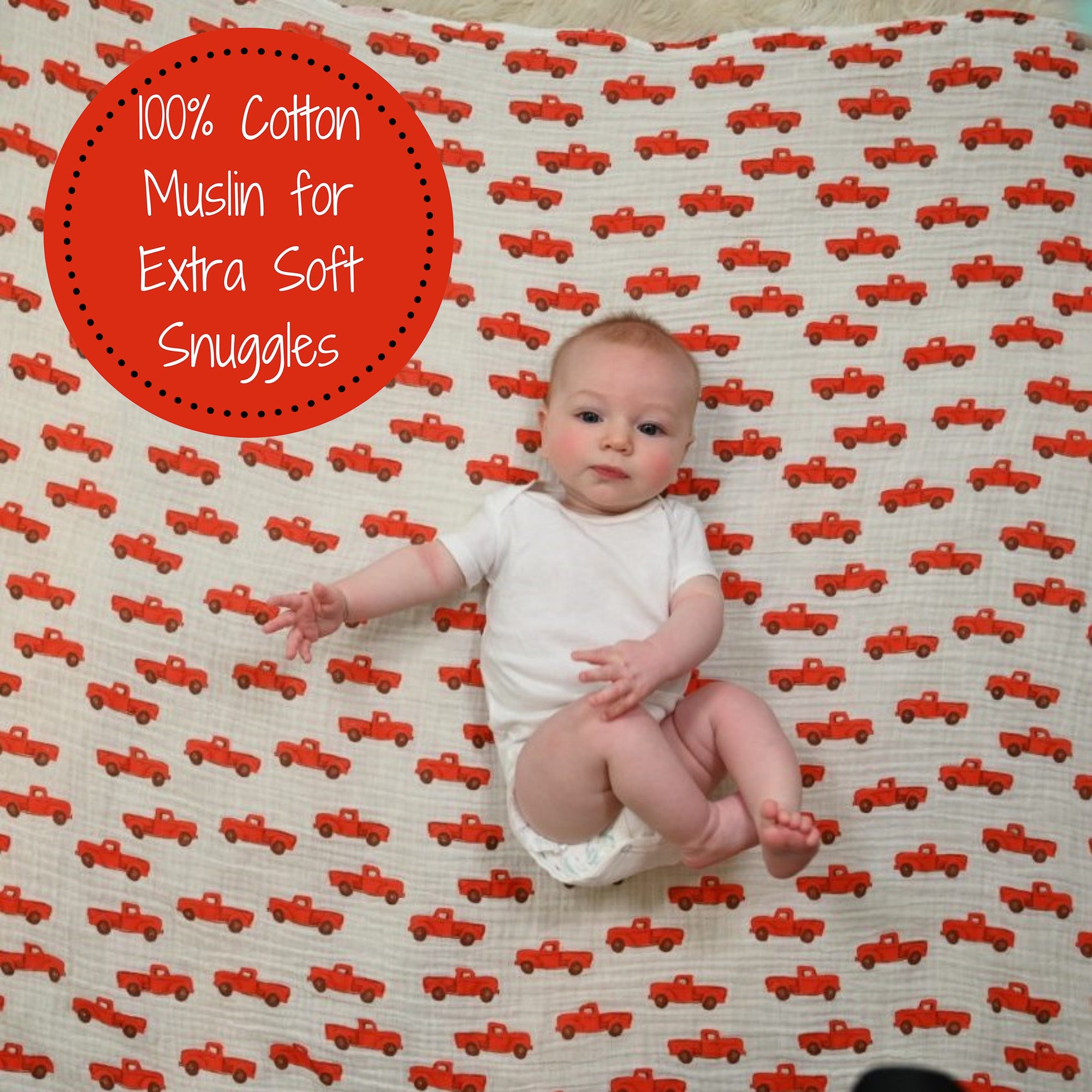 Truckin' On Swaddle Blanket