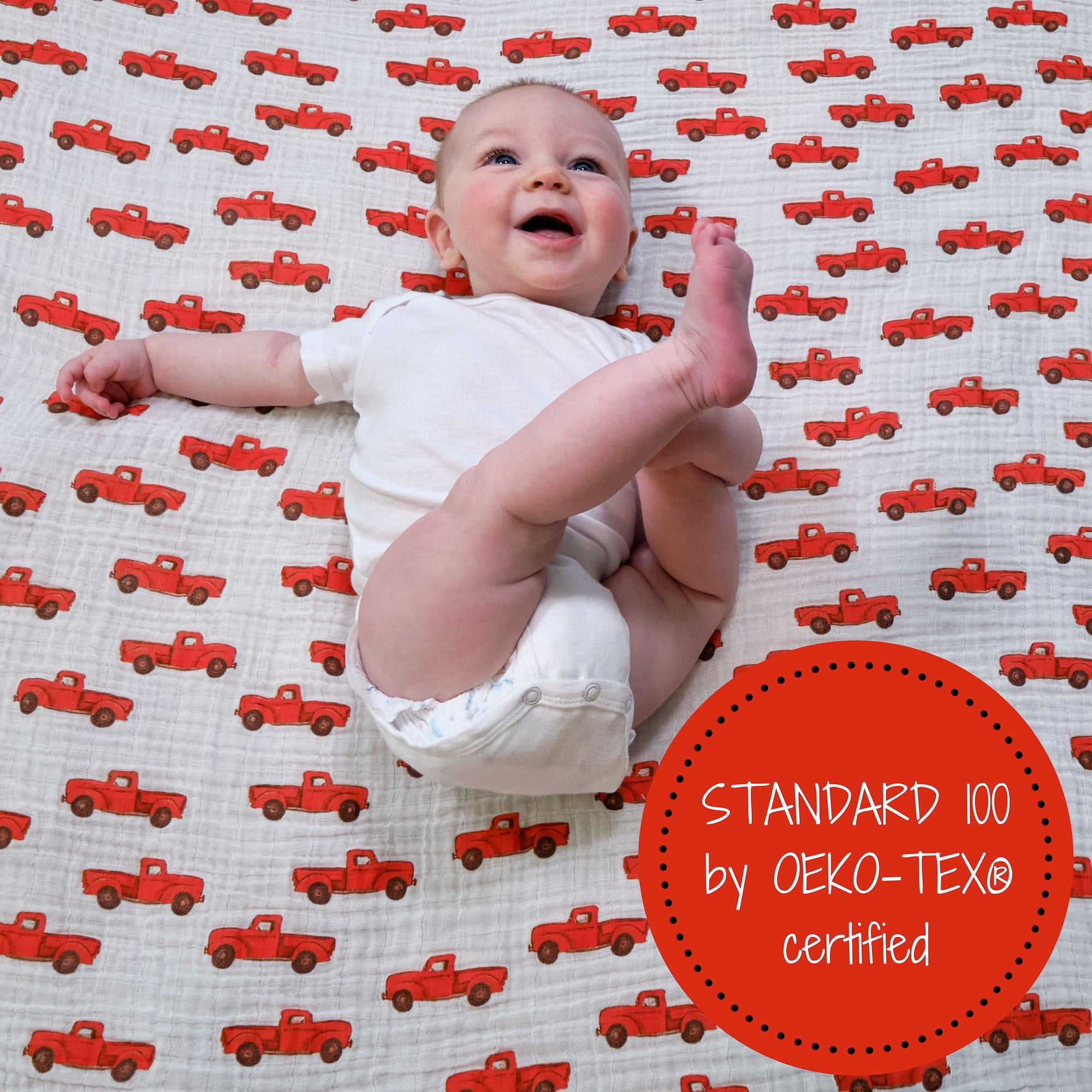 Truckin' On Swaddle Blanket