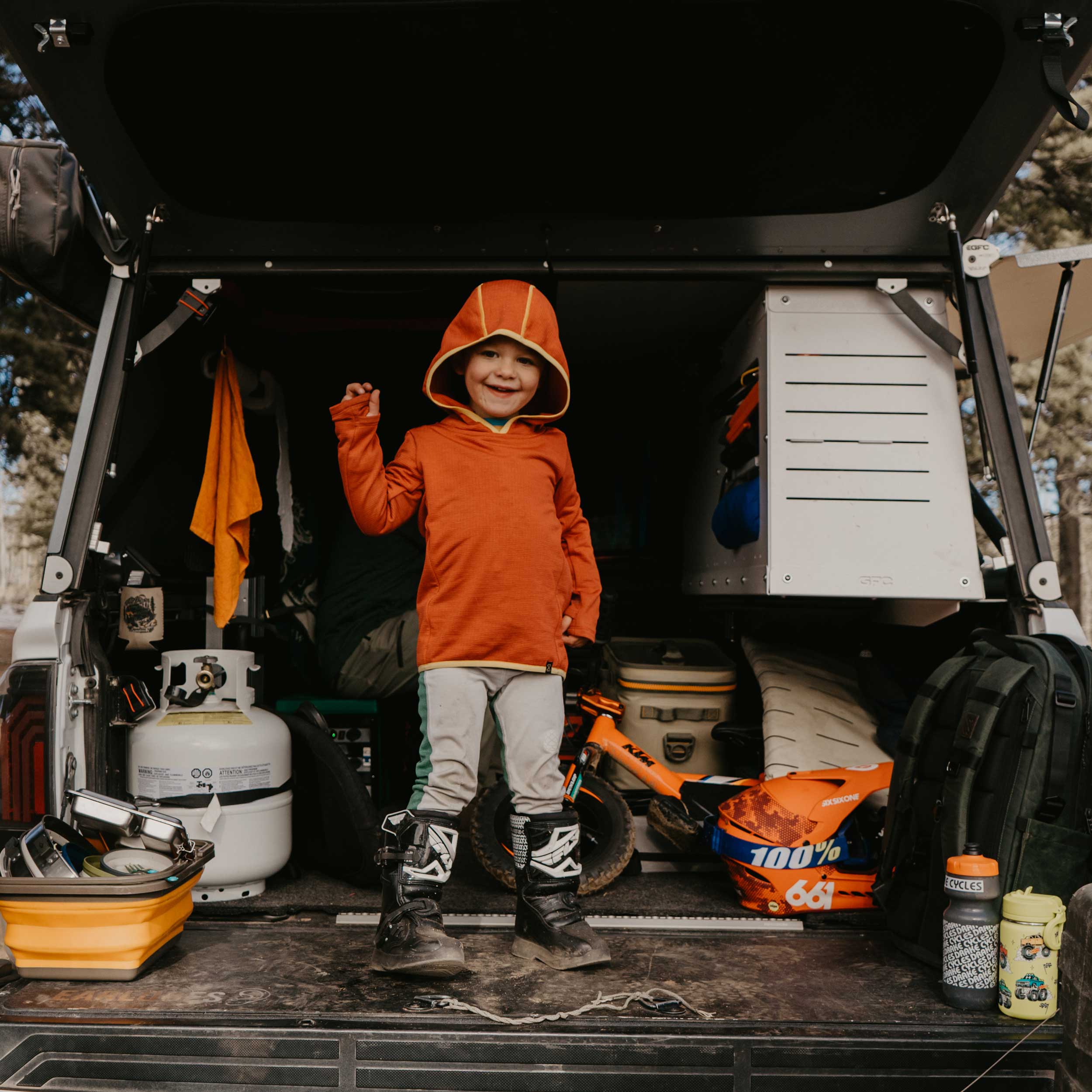 Tumbler - Toddler Grid Fleece Hoodie