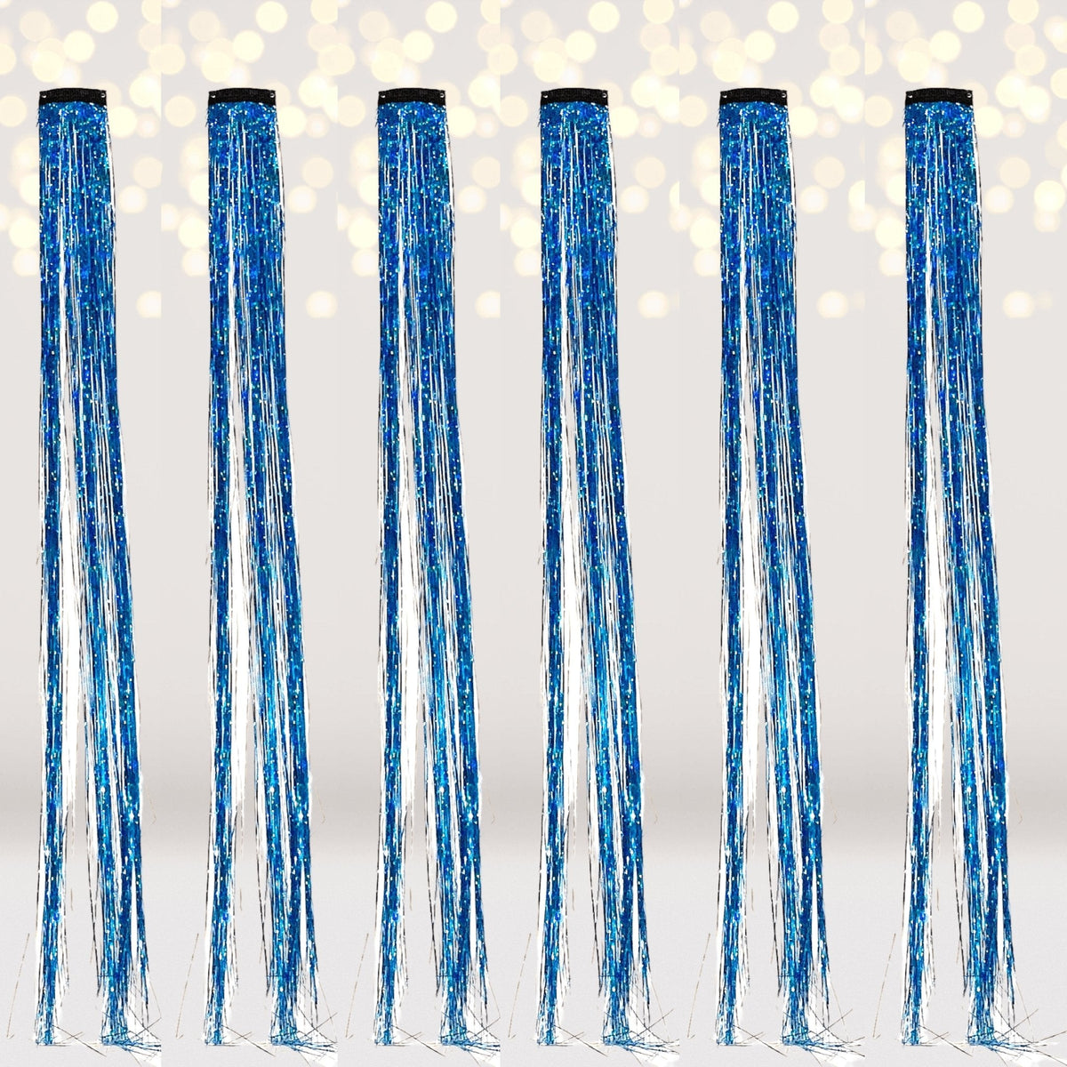Turquoise Hologram Hair Tinsel Extension