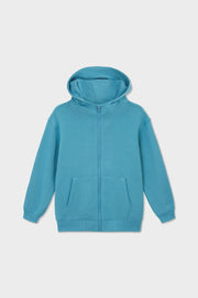 Relaxed Cotton Zip Up Hoodie