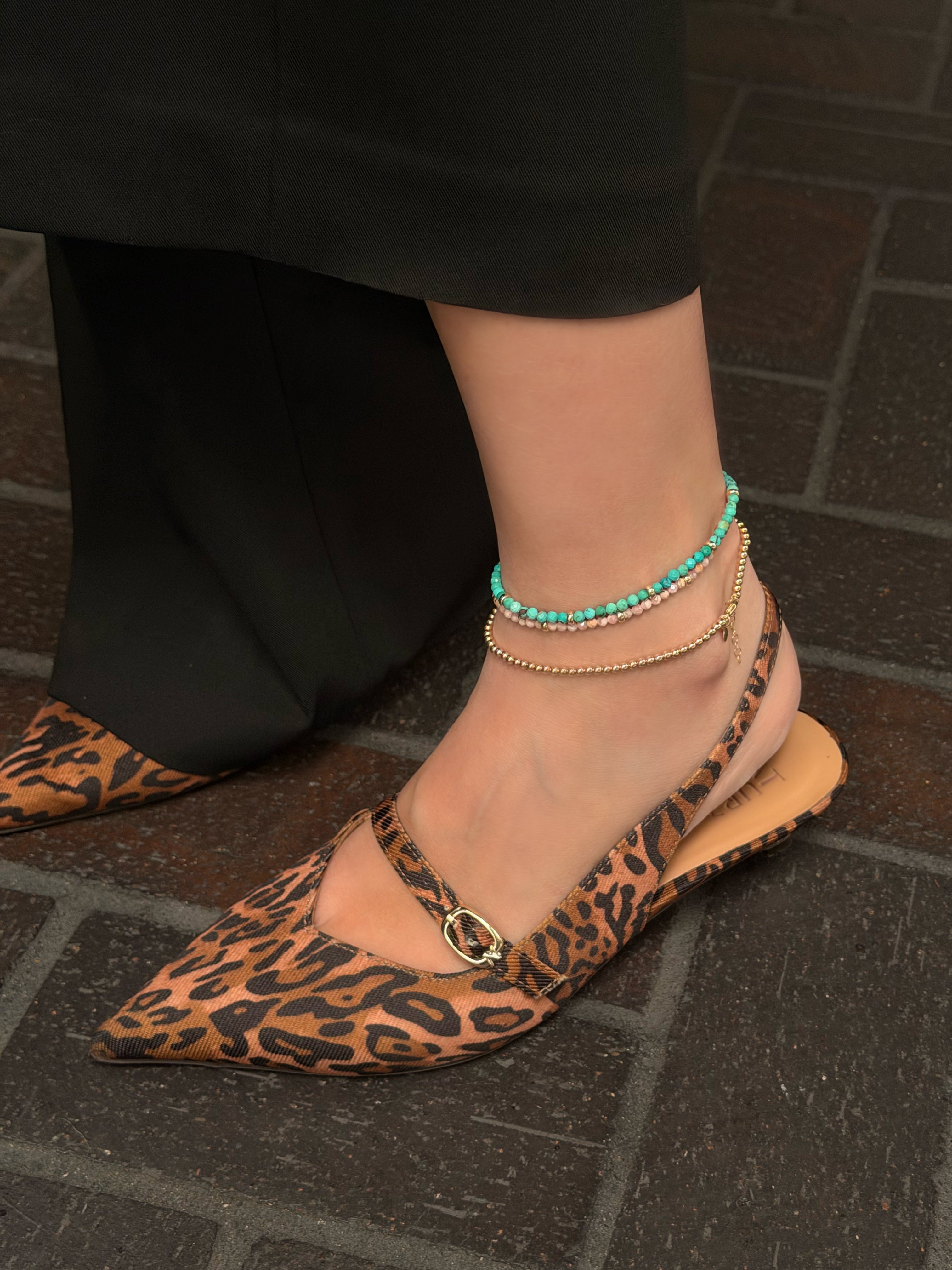 14k Gold Bead Anklet
