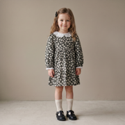 Organic Collar Tiered Dress - Twilight Meadow