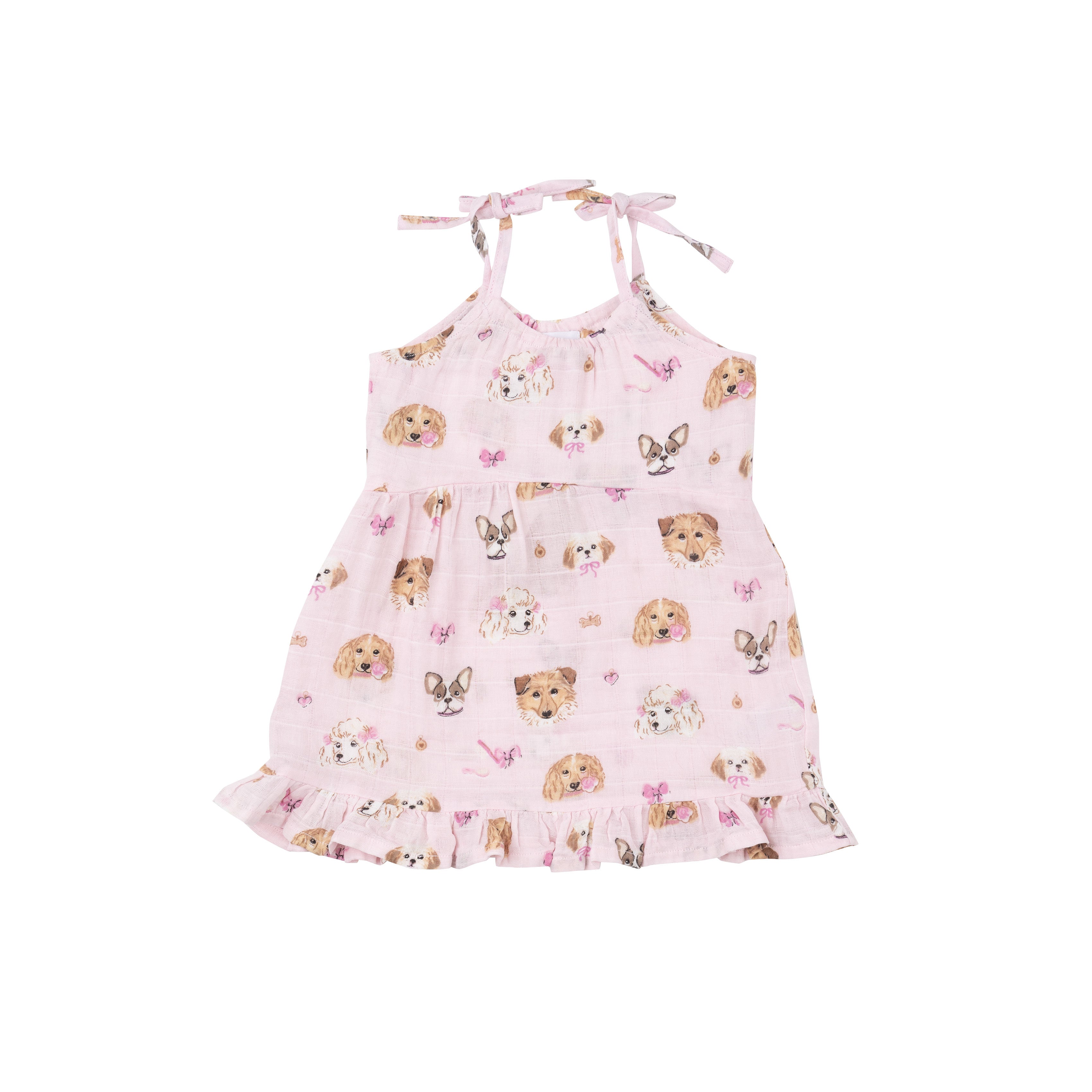 Twirly Tank Dress & Diaper Cover - Pretty Puppy Faces