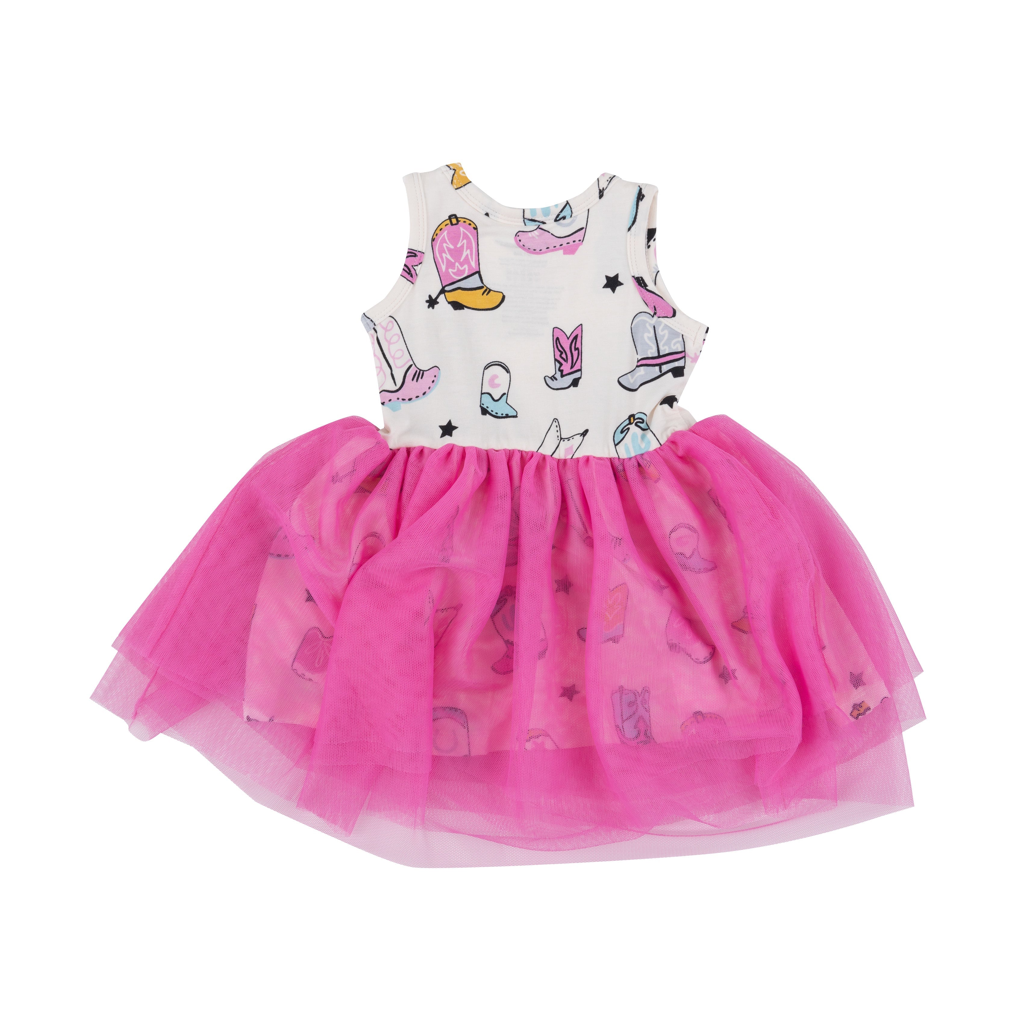 Twirly Tank Tutu Dress - Boots Pink