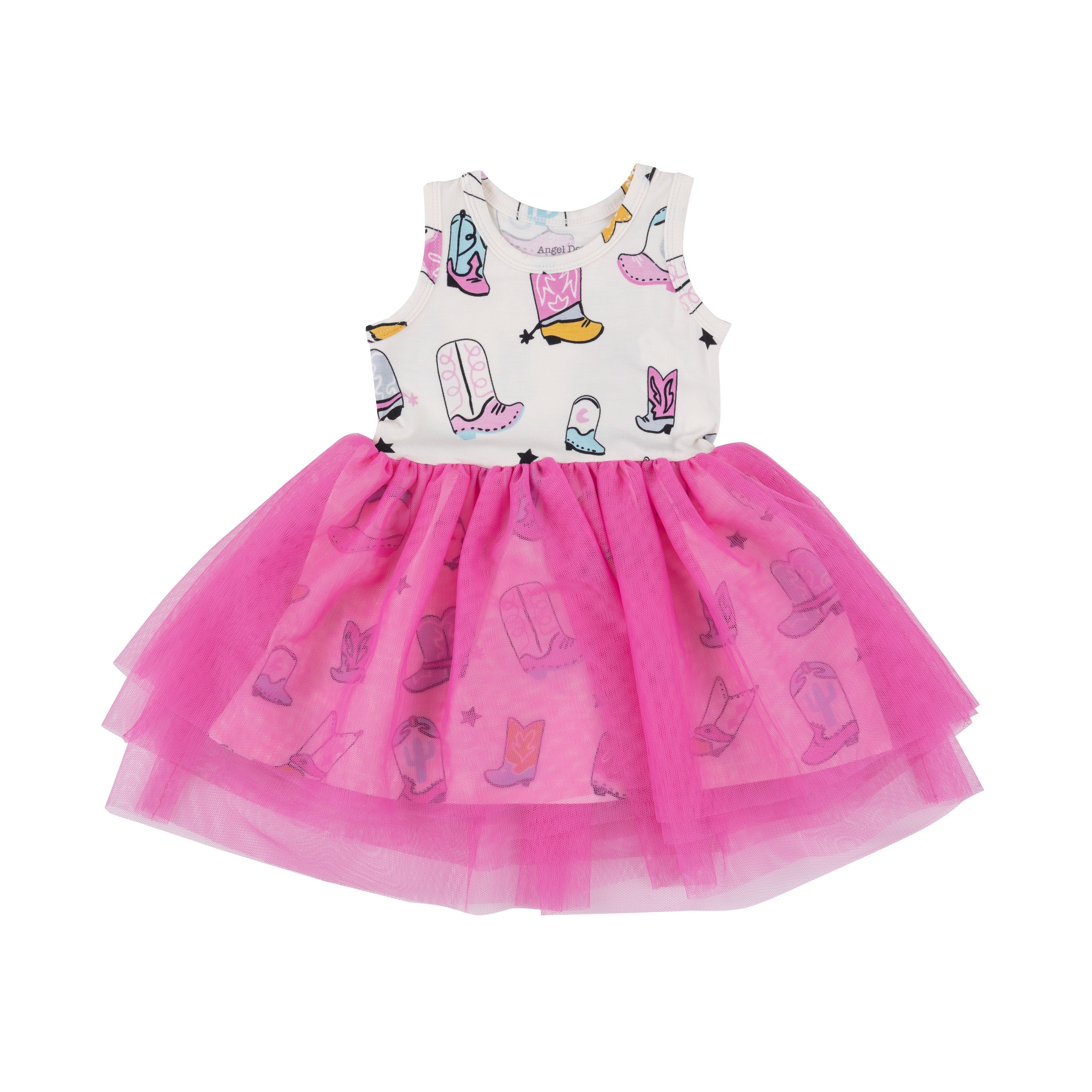 Twirly Tank Tutu Dress - Boots Pink