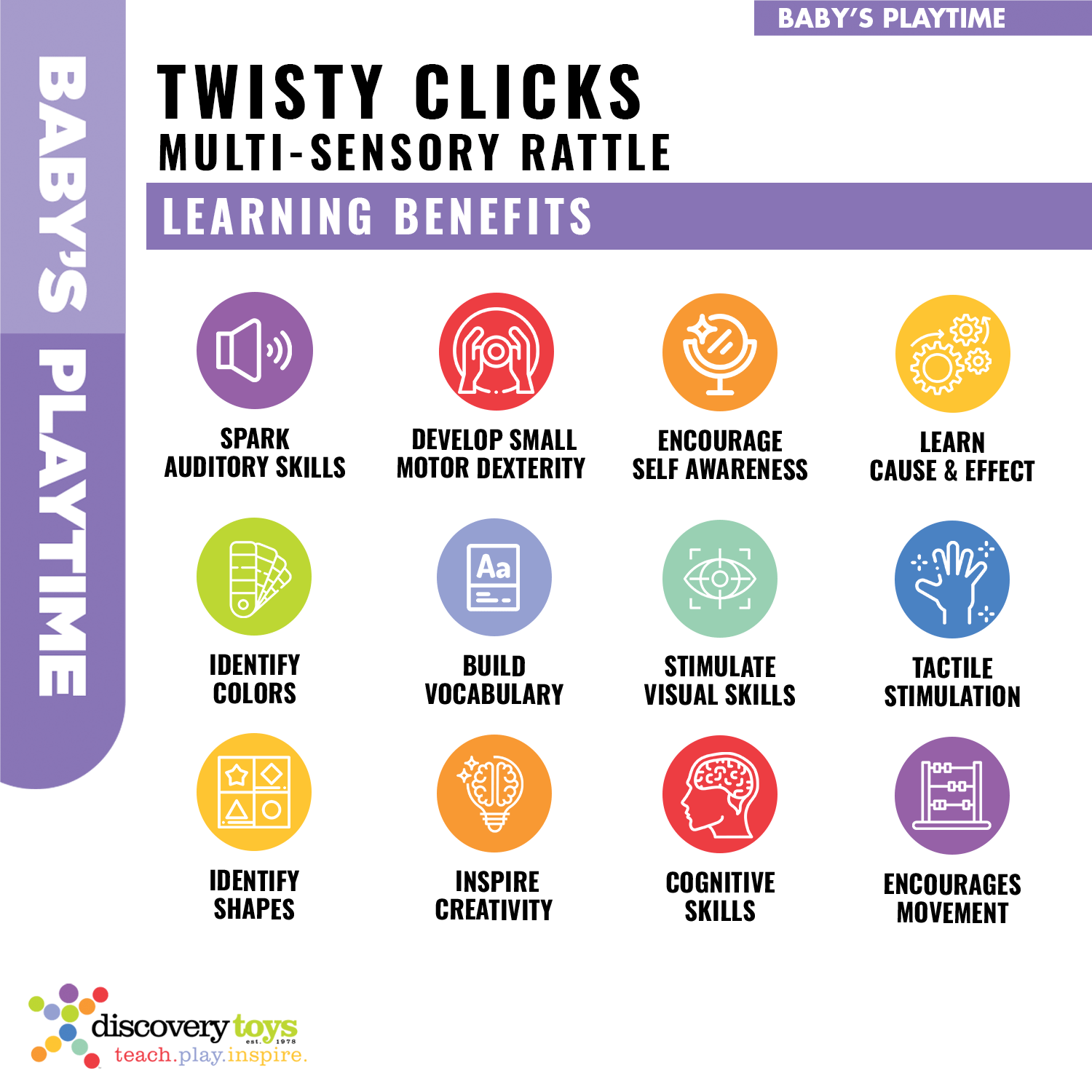 Twisty Clicks Infant Sensory Toy