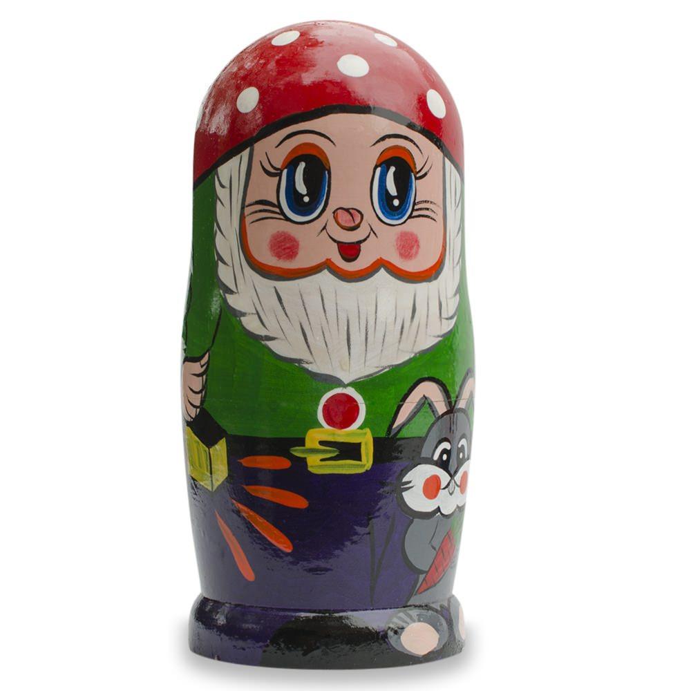 Set Of 7 Gnomes Wooden Nesting Dolls 8 Inches