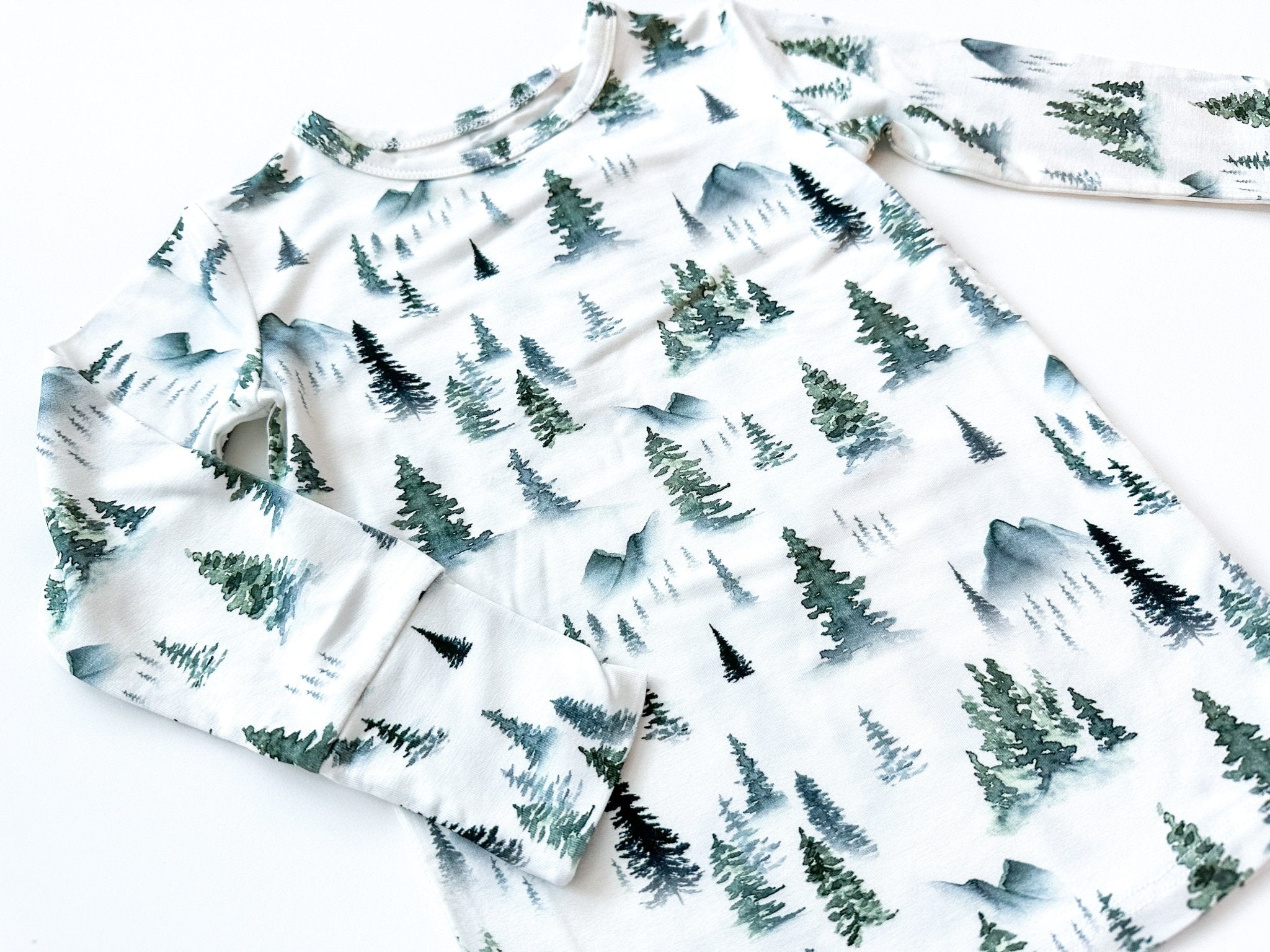 Two-piece Pajama Set - Green Forest