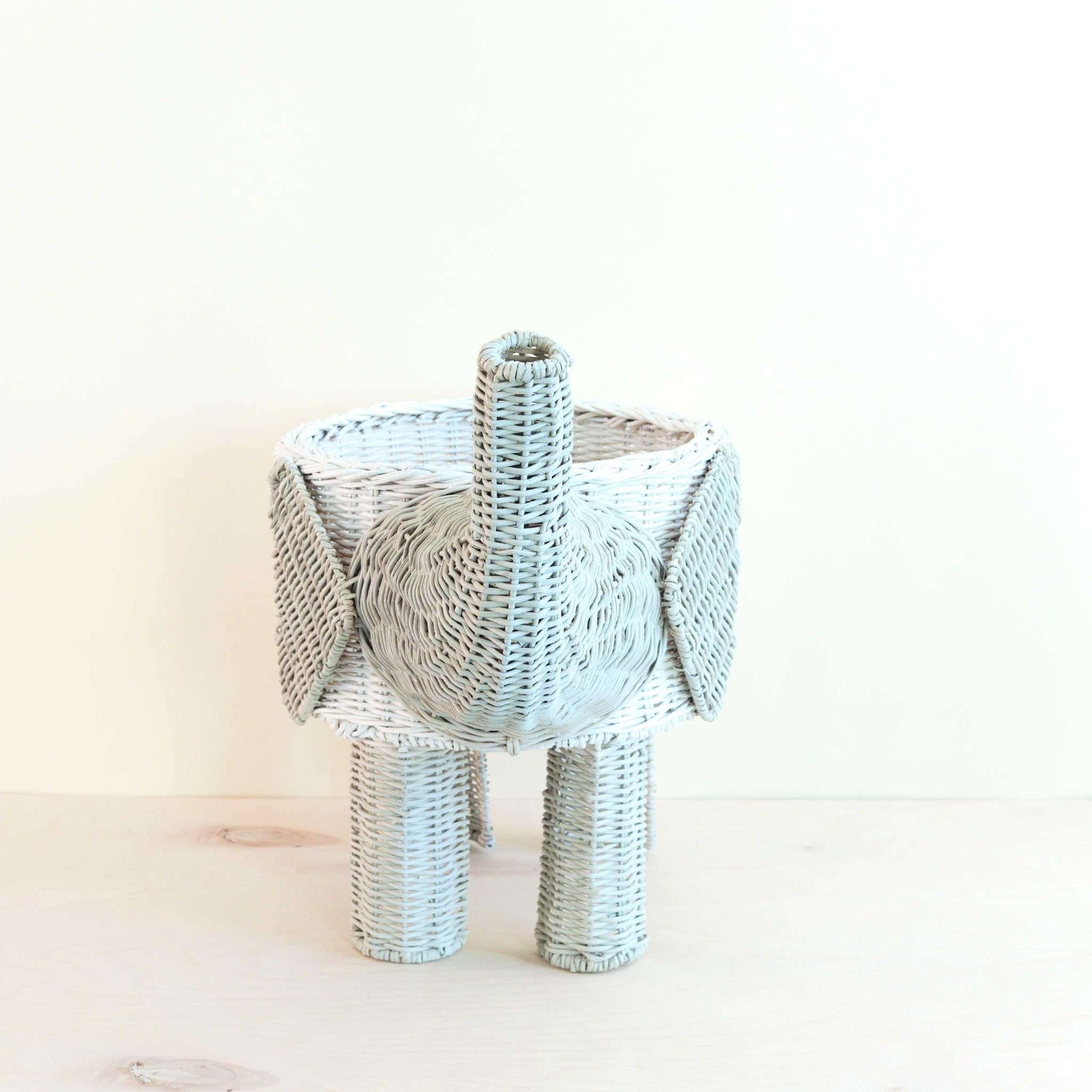 Two-tone Rattan Elephant Basket - Wicker Organizer | Likhâ