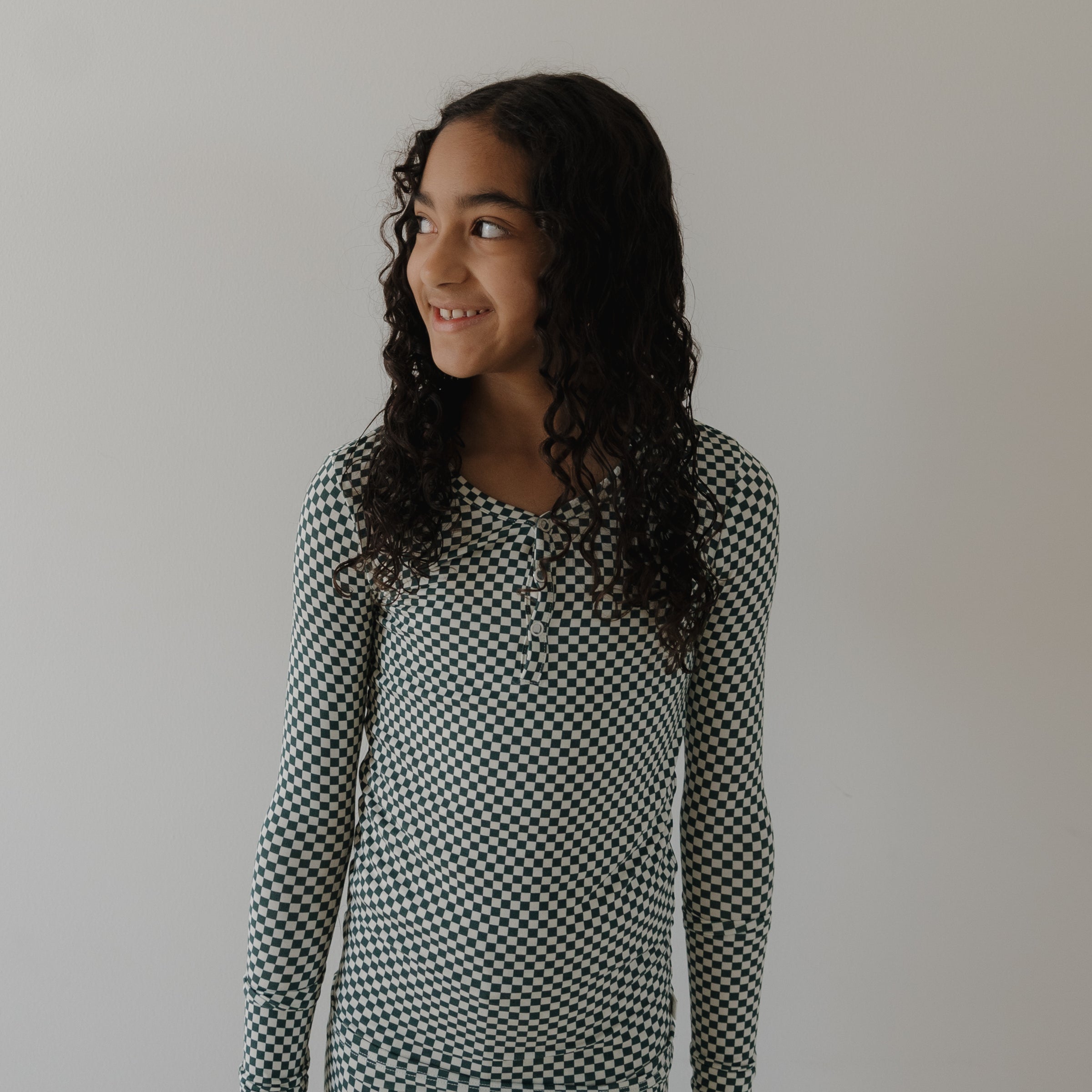 Bamboo Two Piece Pajamas | Lucky Micro Check