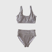 Women's Two Piece Swimsuit | Olive Stripe