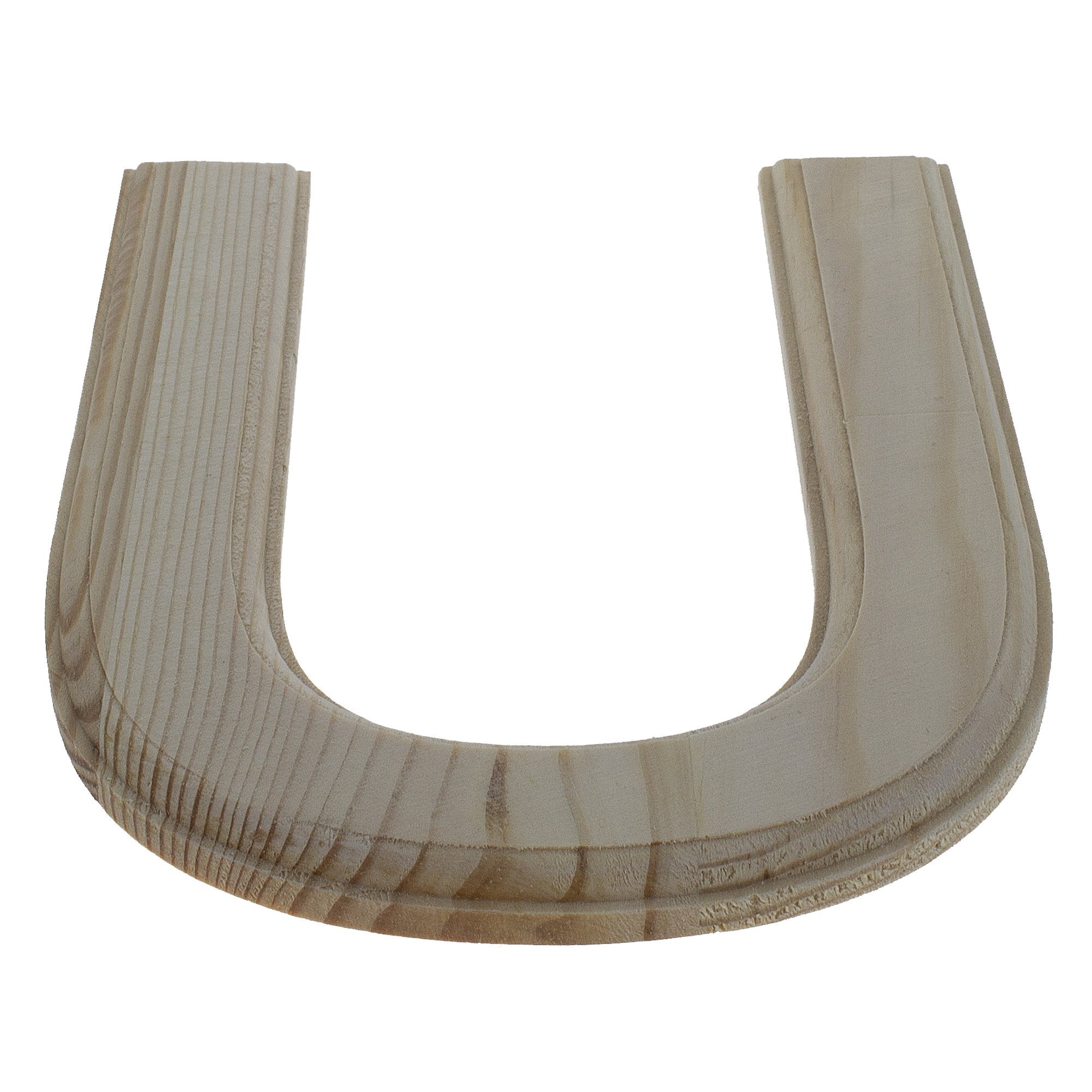 Unfinished Wooden Arial Font Letter U (6.25 Inches)