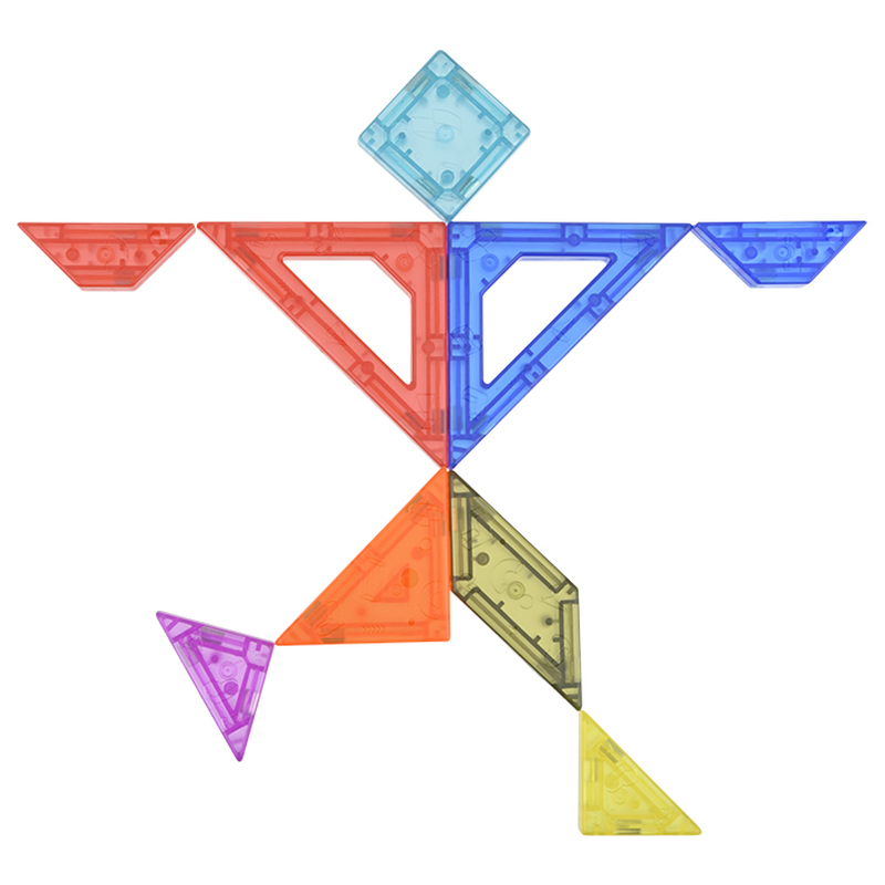 Magnetic 9-piece Tangram Puzzle Challenge