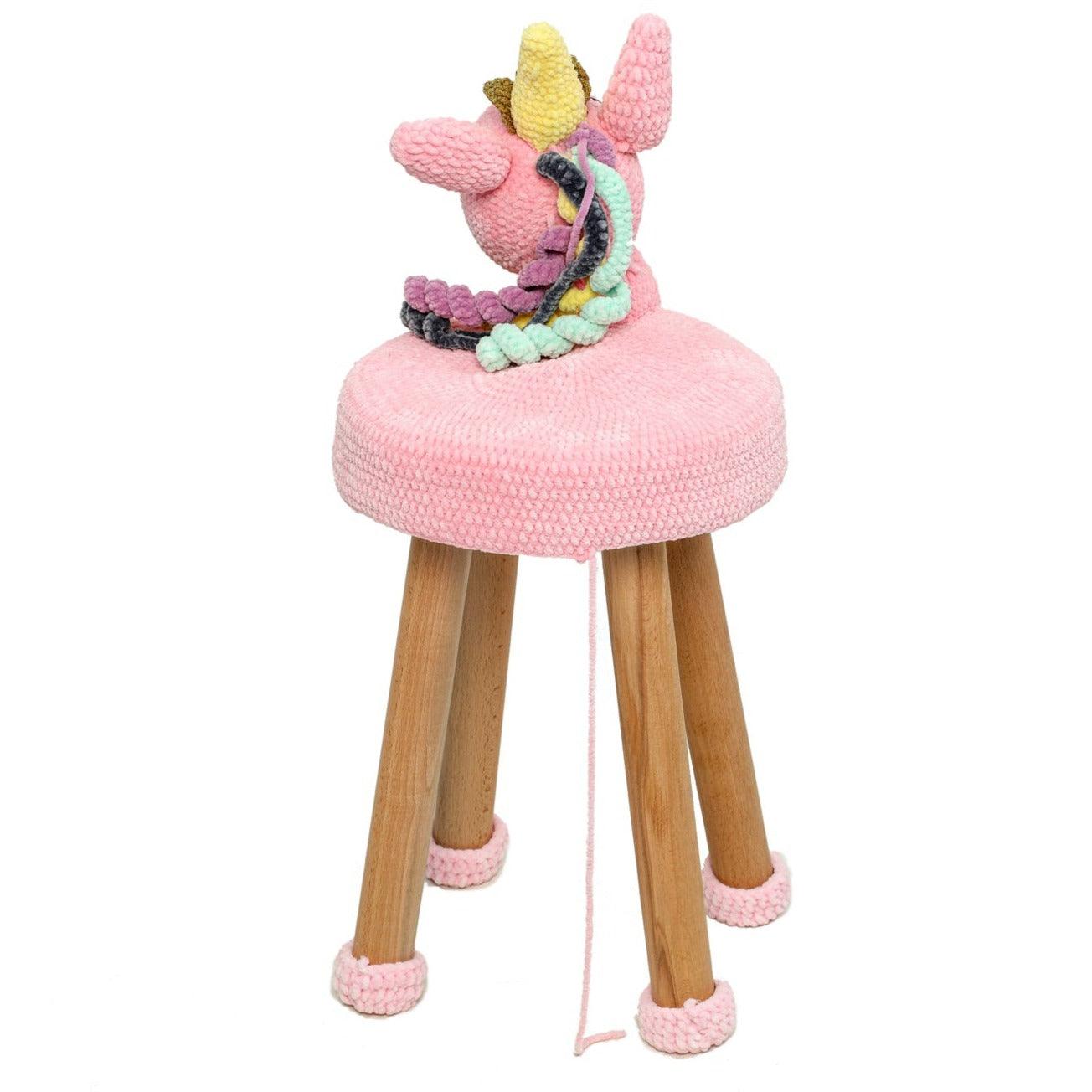 Unicorn Rug And Stool Set