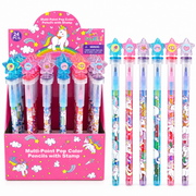 Unicorn Stackable Crayon With Stamper Topper