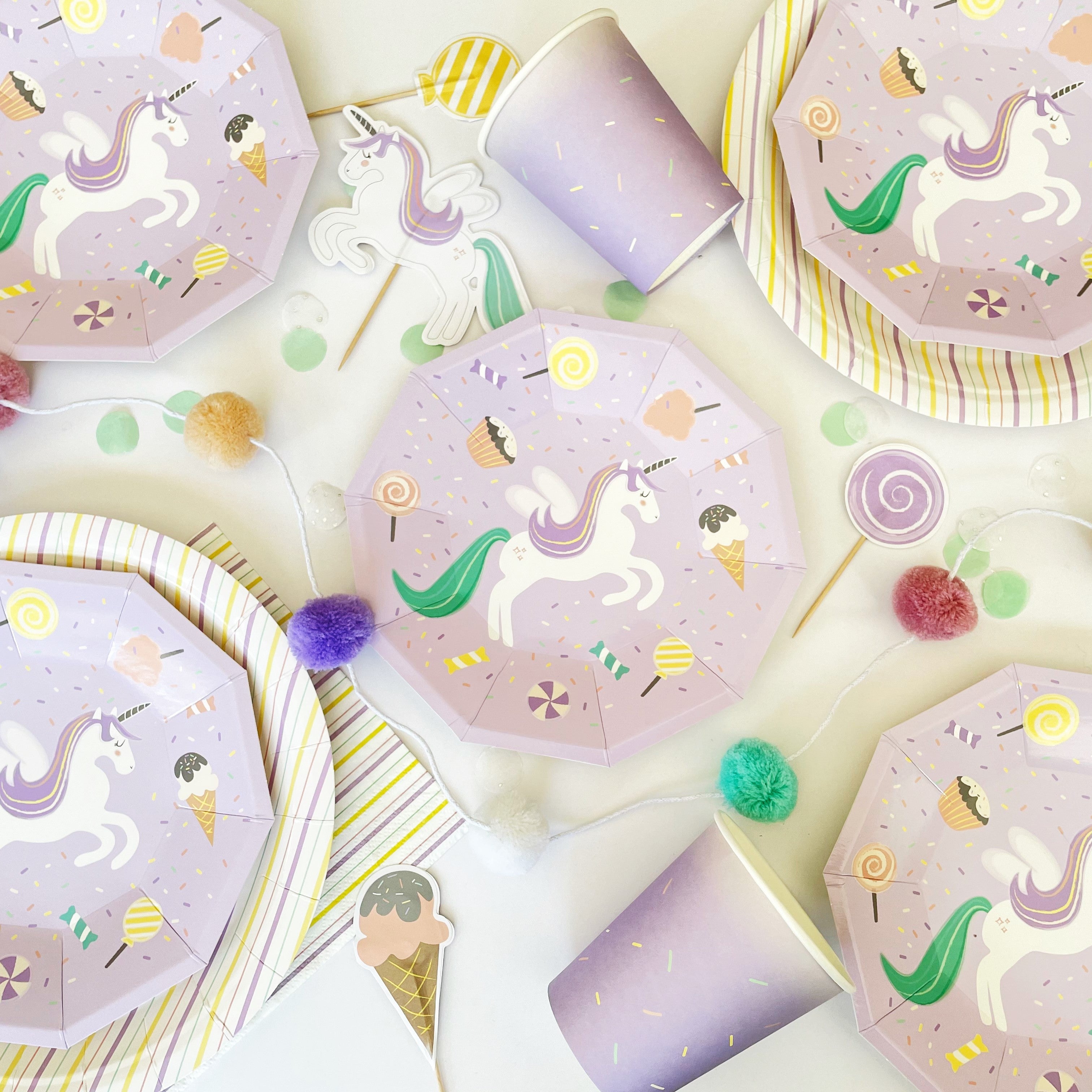 Sweet Unicorn Small Plates (set Of 8)