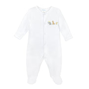Baby Animals Embroidery Footie | Baby Unisex
