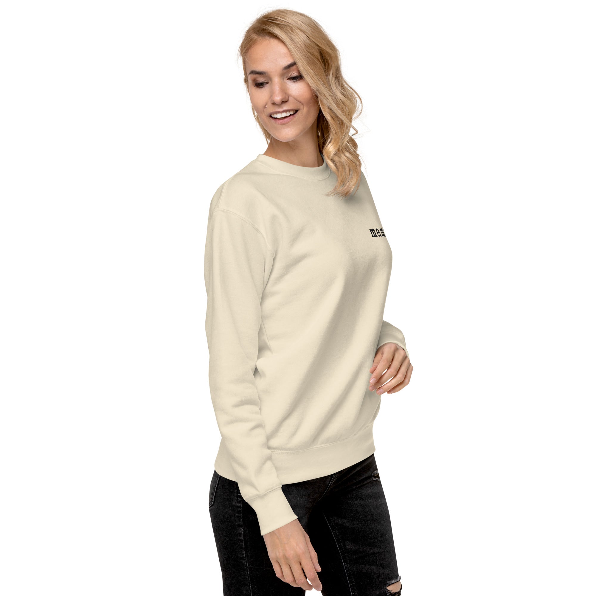 Mama. Embroidered |  Premium Adult Sweatshirt