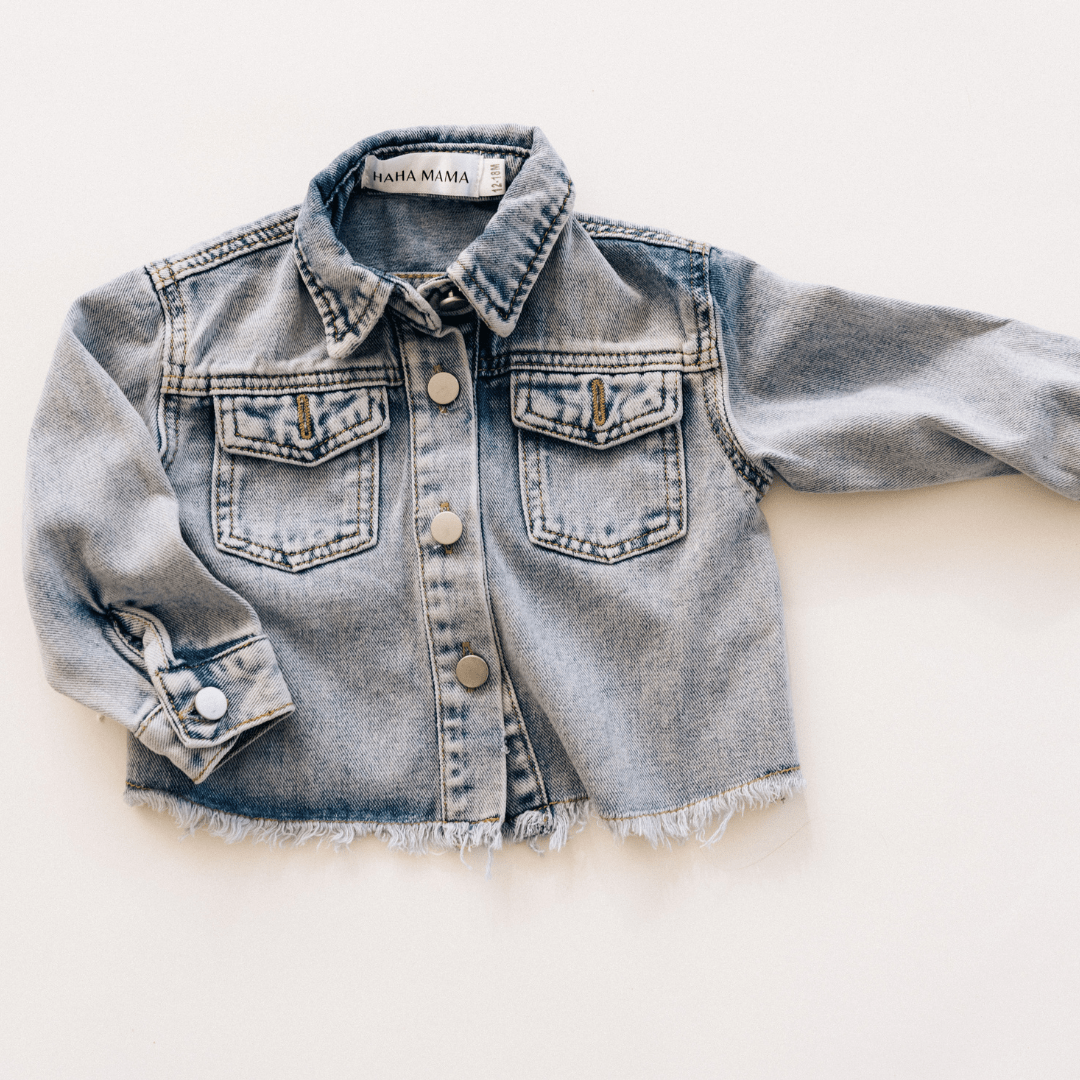 Raw Hem Denim Jean Jacket - Infant