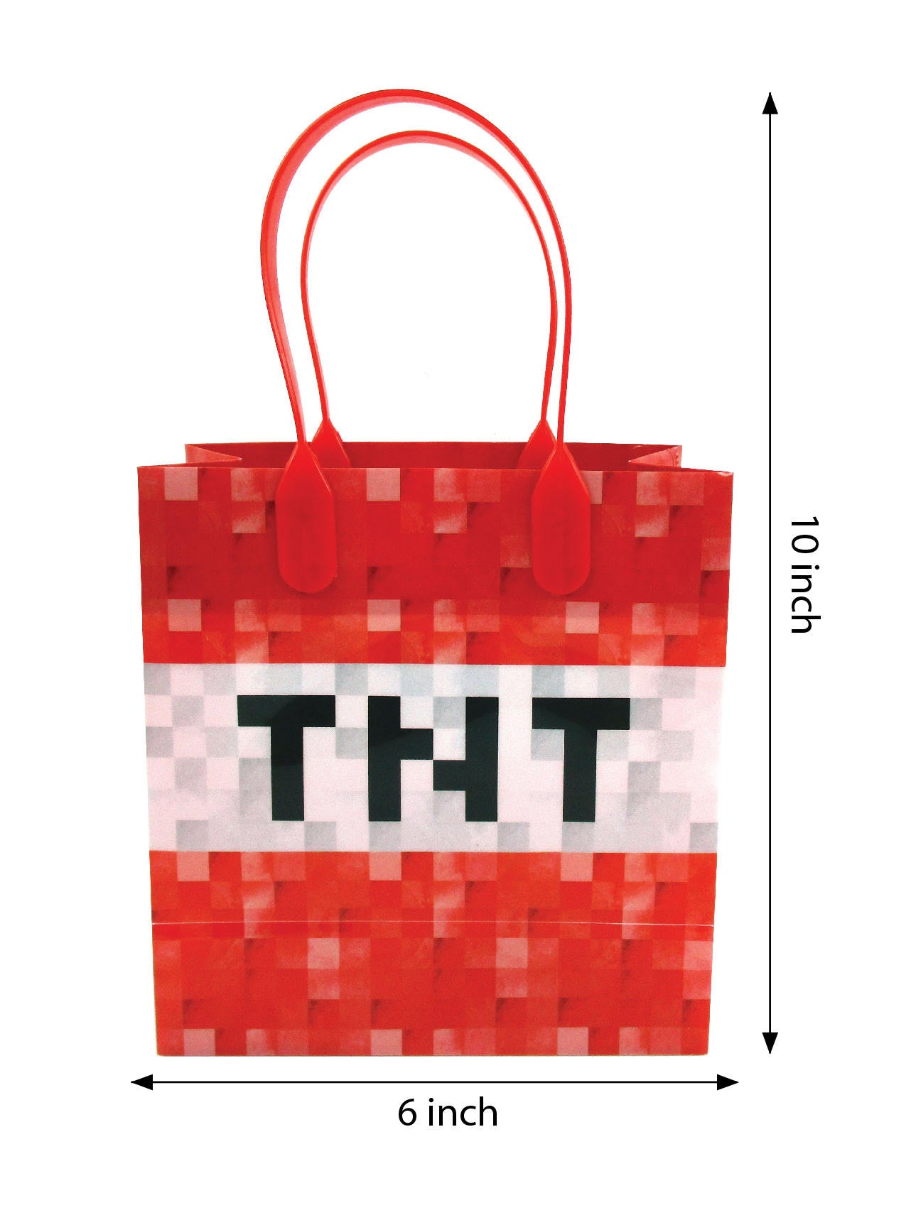 Pixels Miner Themed Party Favor Bags Treat Bags - Set Of 6 Or 12