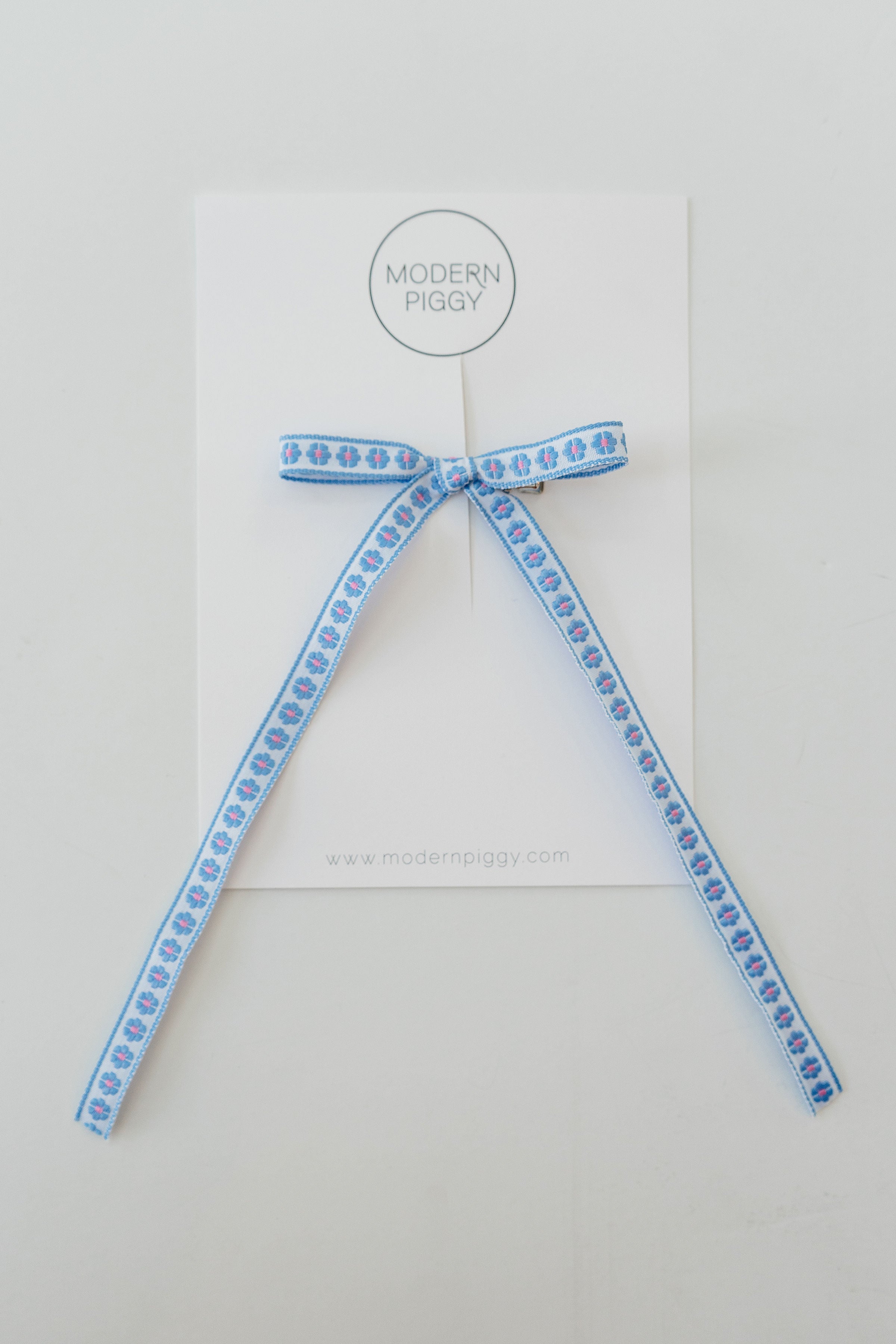 Daisy Chain- Blue | Statement Ribbon Bow