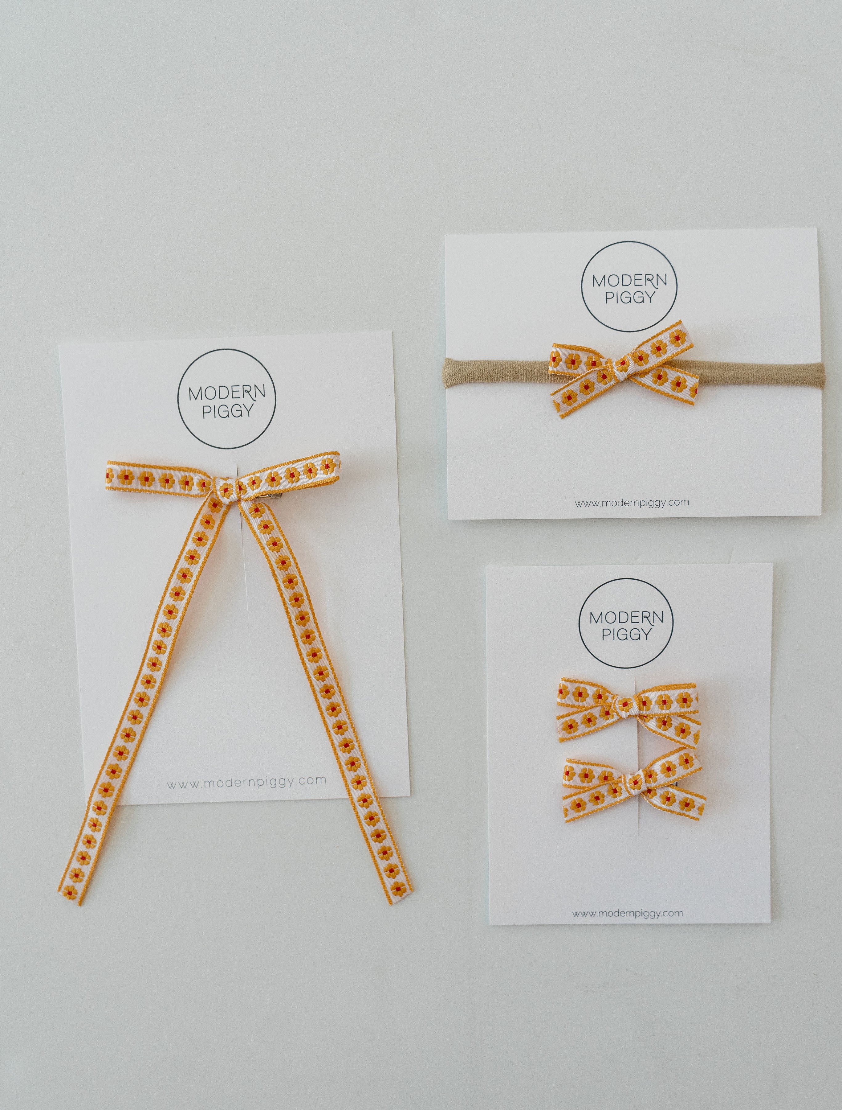 Daisy Chain- Yellow | Statement Ribbon Bow