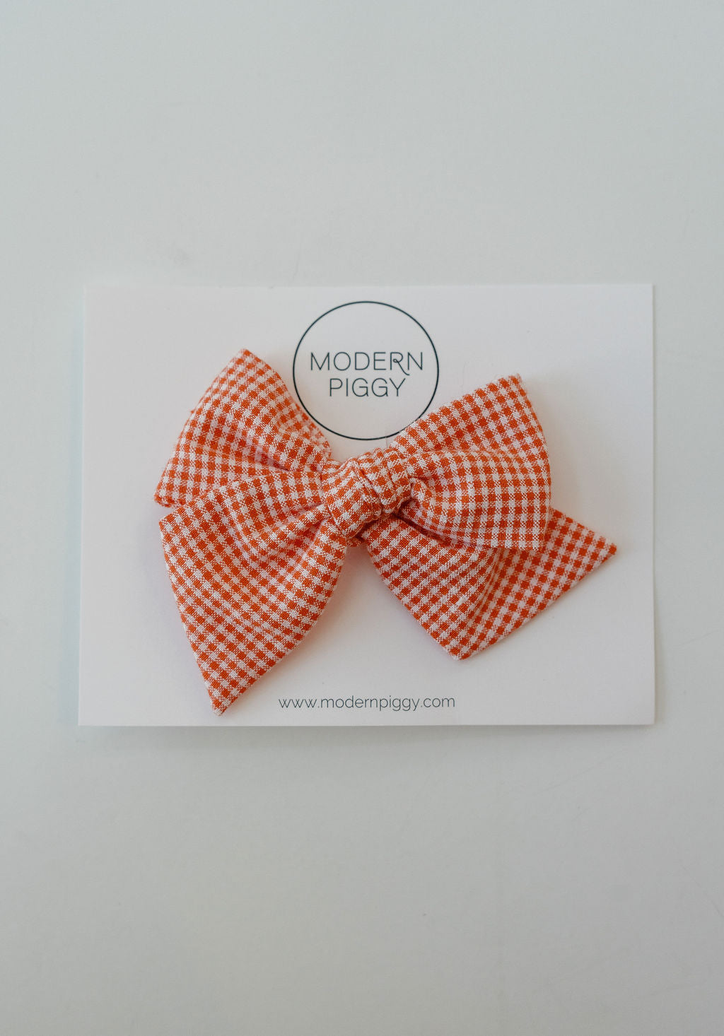Citrus Check | Oversized Hand-tied Bow
