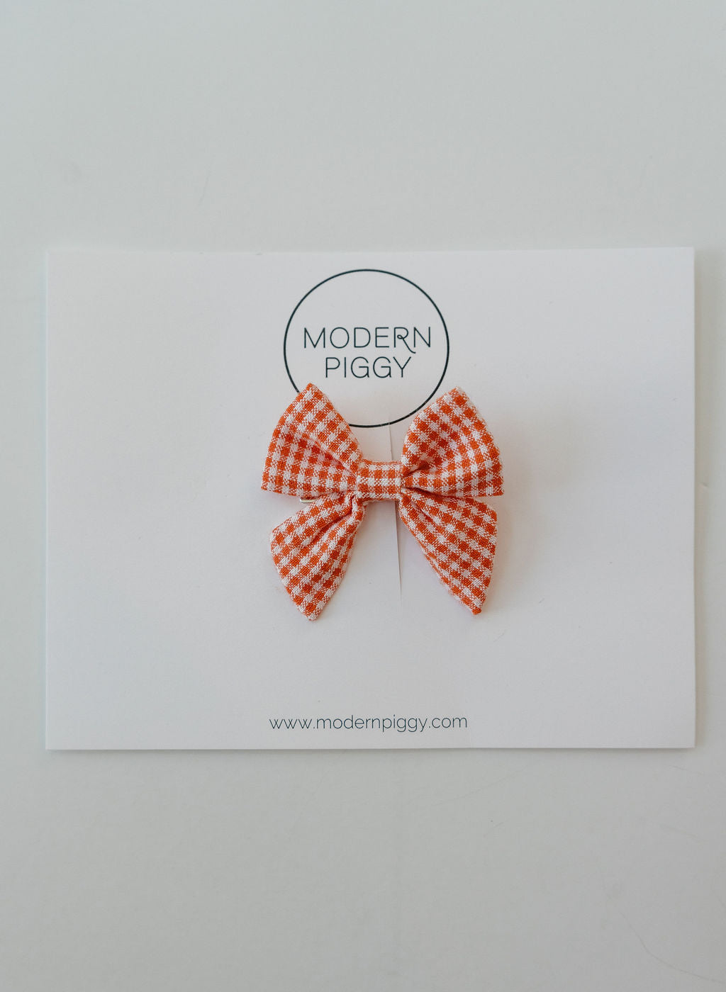 Citrus Check | Mini Piggy Bow