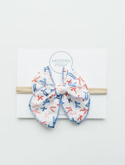 Red White And Bow | Petite Party Bow