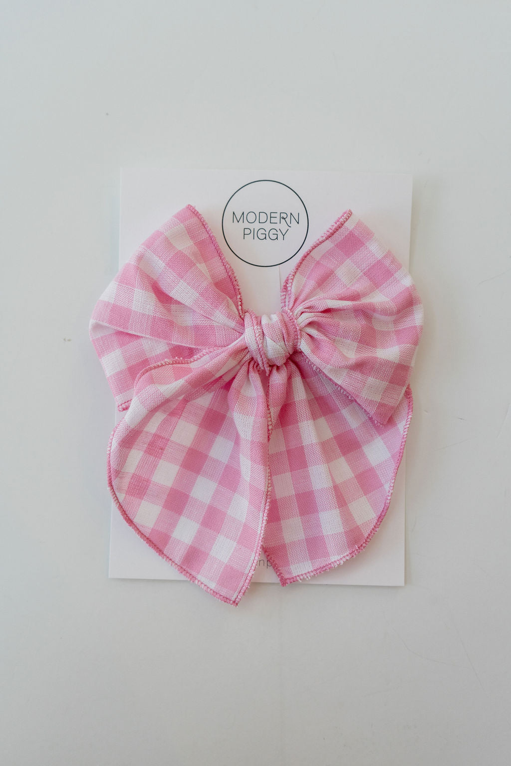 Rosy Gingham | Party Bow