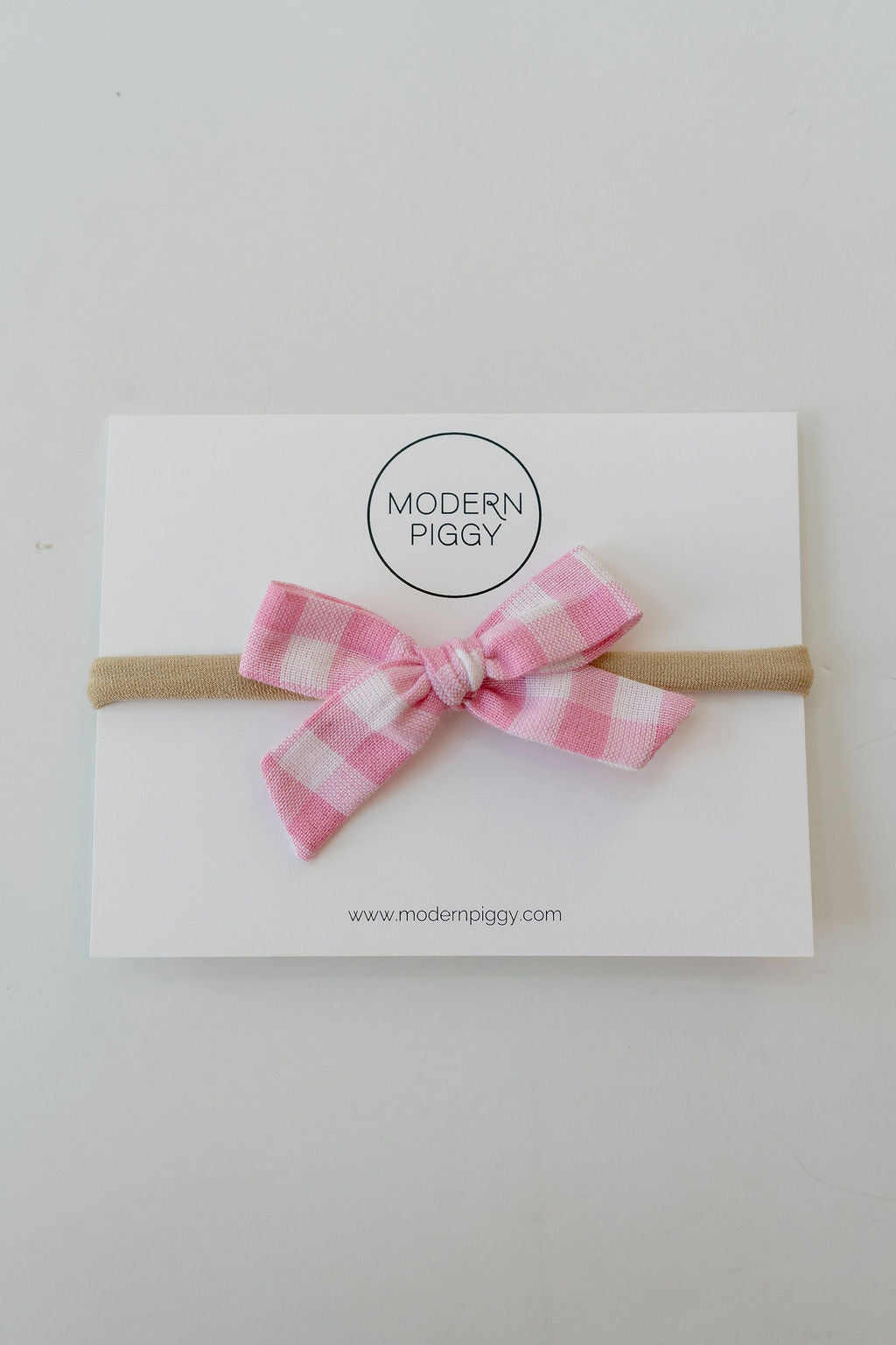 Rosy Gingham | Hand-tied Bow