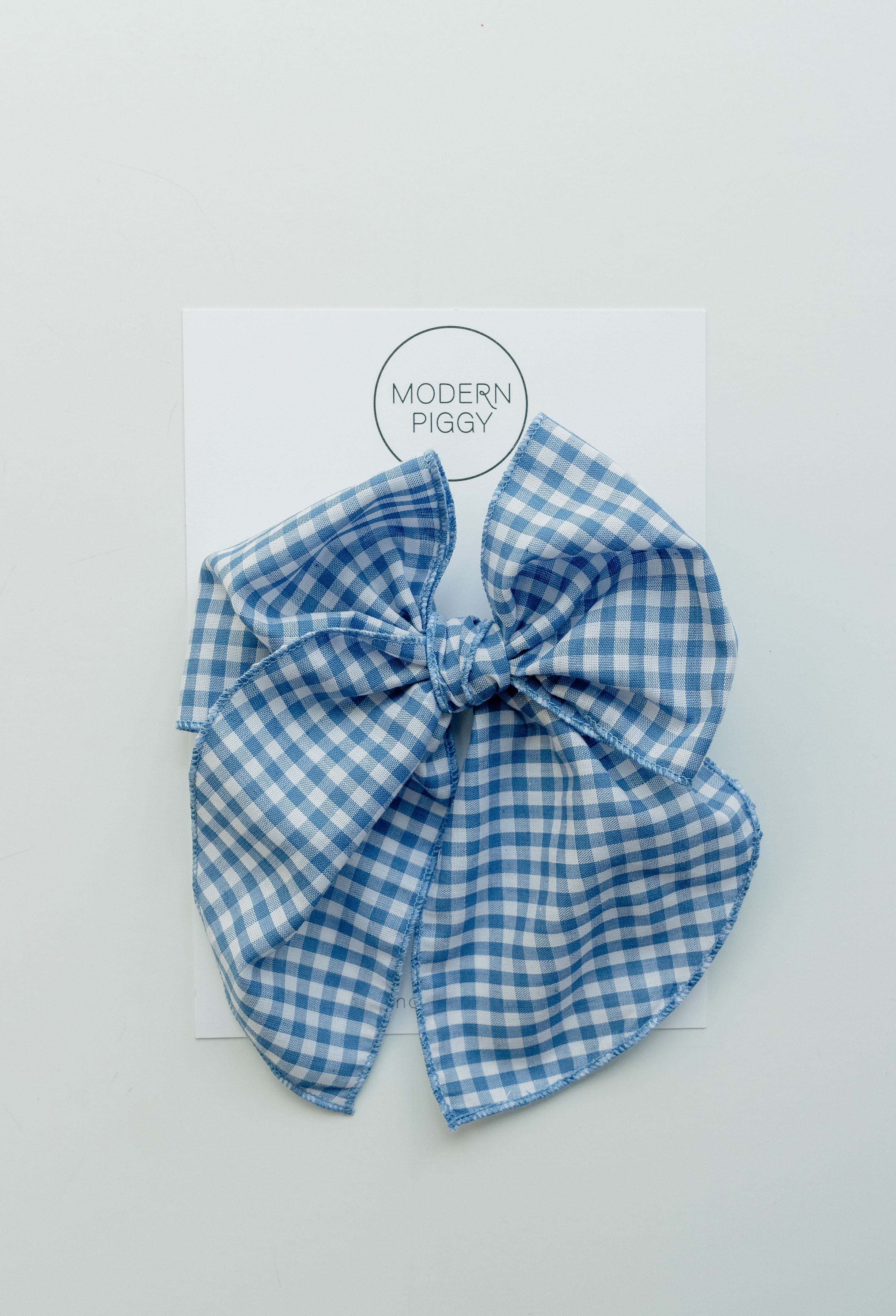 Gingham Glory- Blue | Party Bow