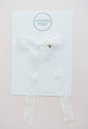 White Lace | Statement Ribbon Bow