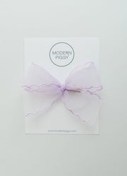 Lavender Mist | Pigtail Set - Ribbon Bow