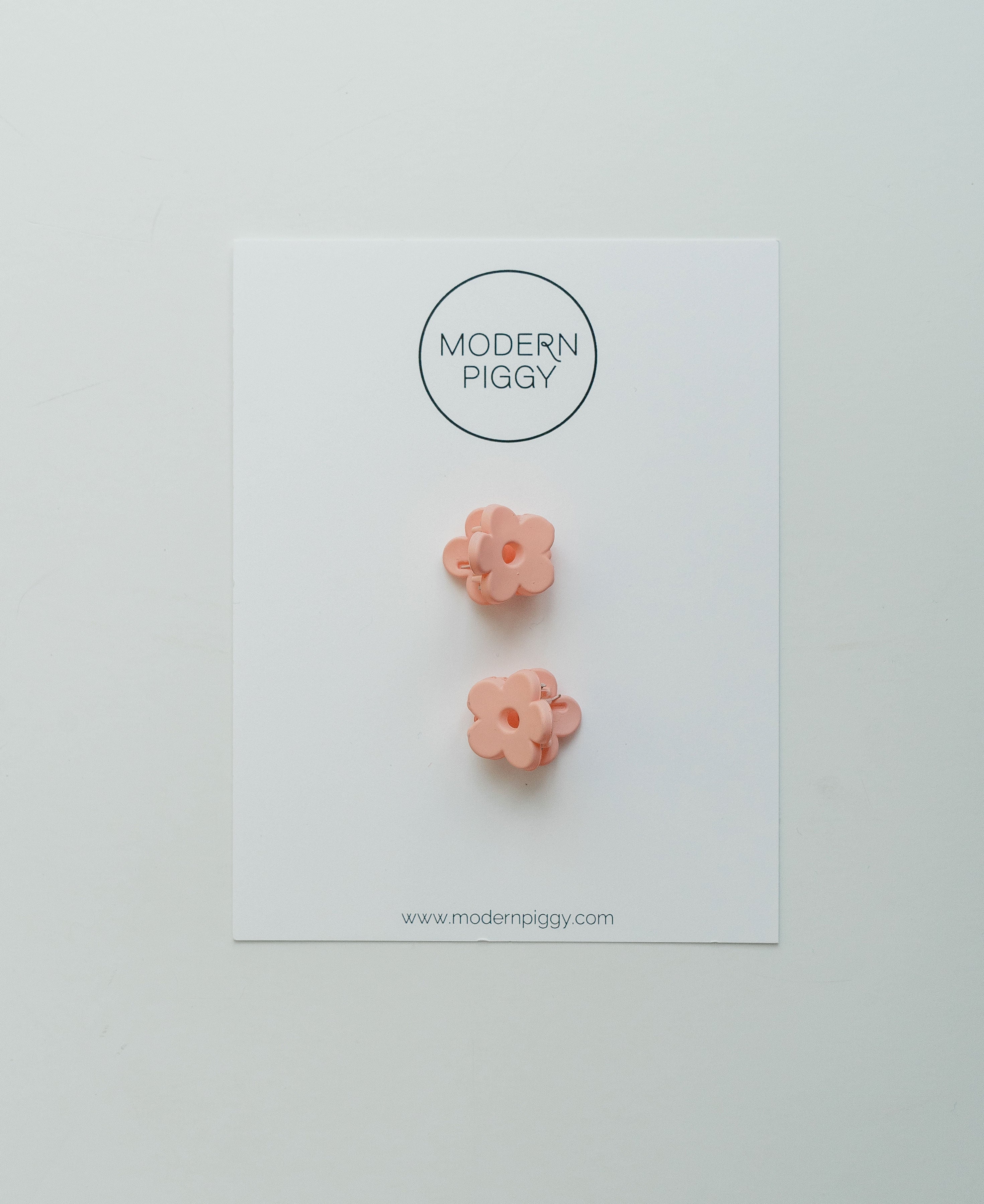 Peach | Micro Bloom Claw Clip Set
