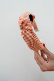 Citrus Check | Knotted Headband