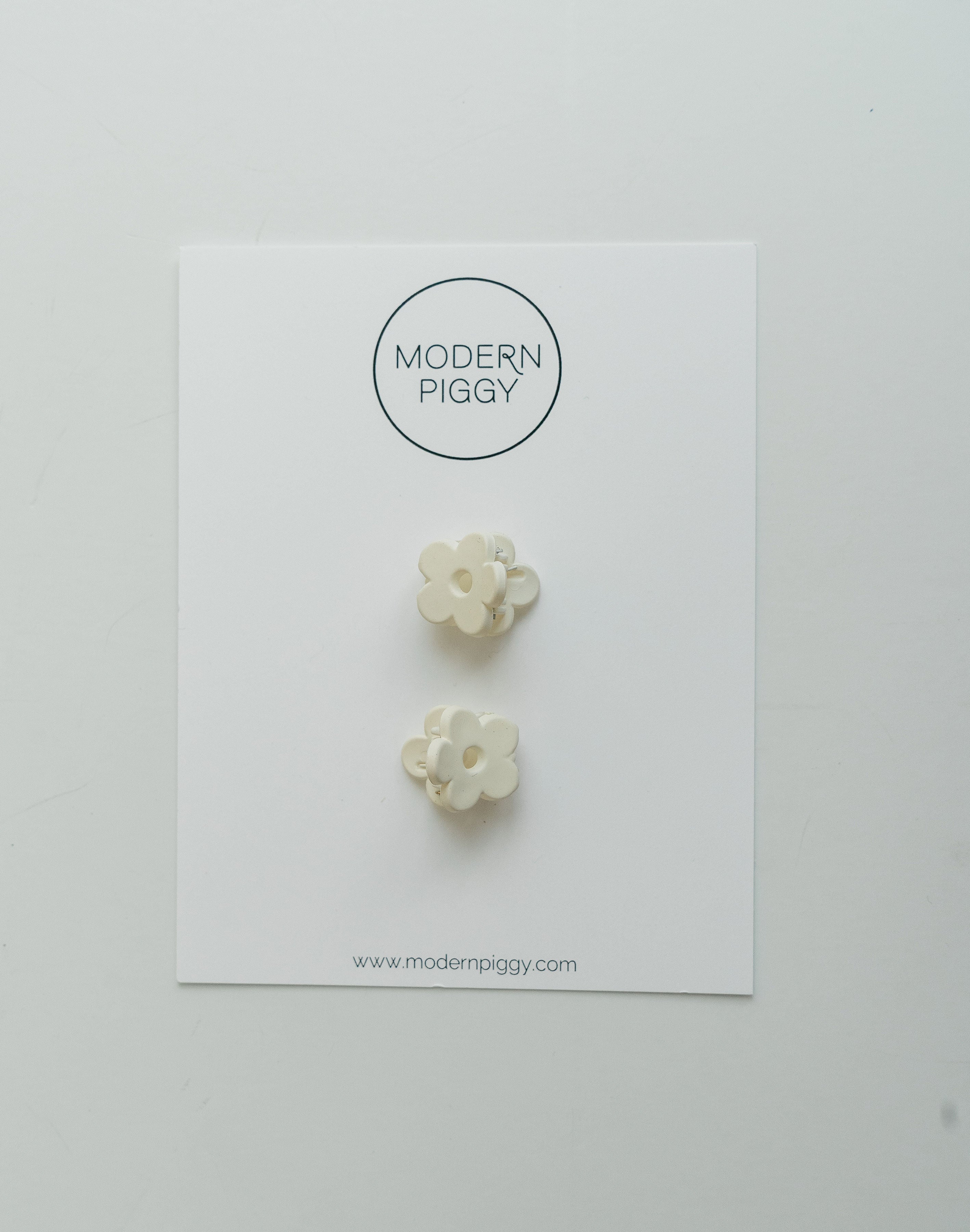 Marshmallow | Micro Bloom Claw Clip Set