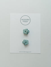 Teal | Micro Bloom Claw Clip Set