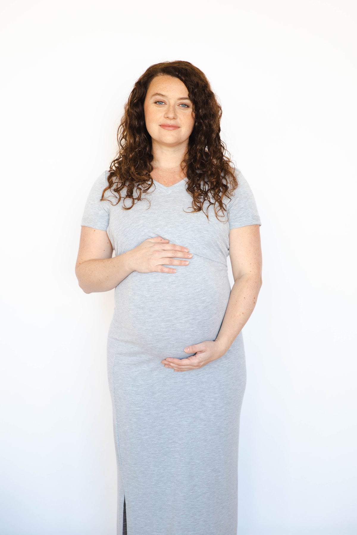 Everyday Breastfeeding Dress - Heather Gray