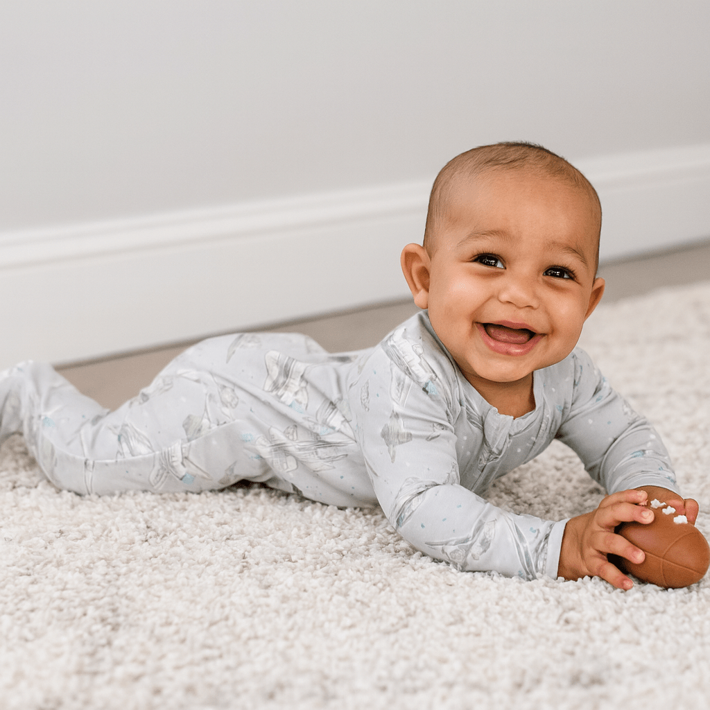 Up And Away Zipper Footie