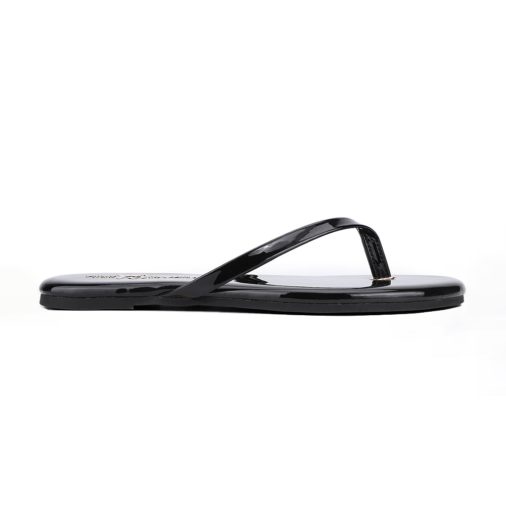 Rivington Flip Flop In Black Patent