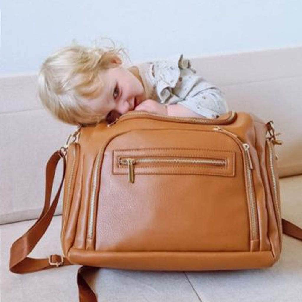 Diaper Bag Backpack - Madison - Vegan Leather Diaper Bag Backpack