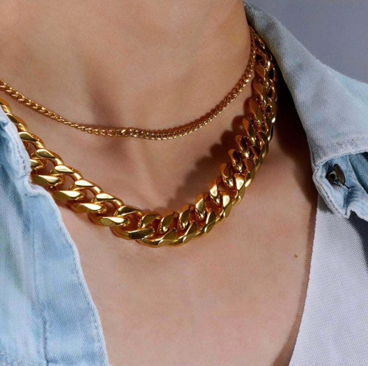 Chunky Gold Chain Necklace - Mason & Madison Chunky Chain Necklace