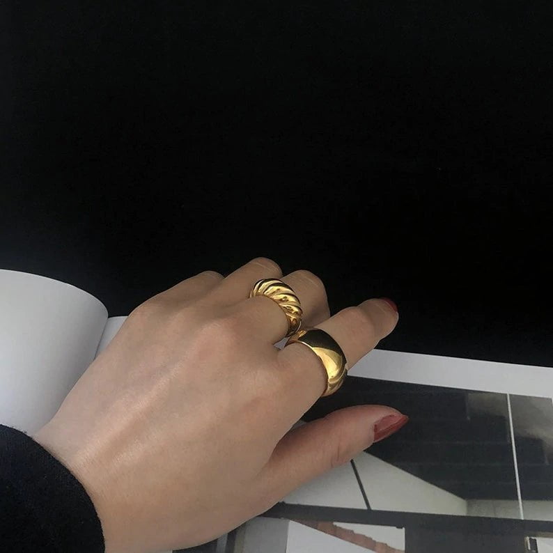 Gold Ring - Mason & Madison Croissant Dôme Ring