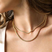 Gold Rope Chain Necklace