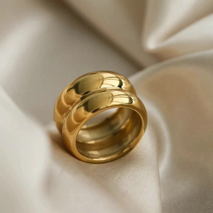Gold Ring - Nyc Duo Ridge Ring