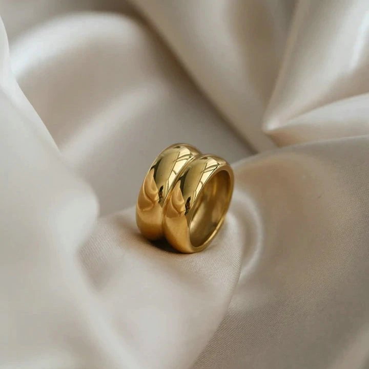 Gold Ring - Nyc Duo Ridge Ring